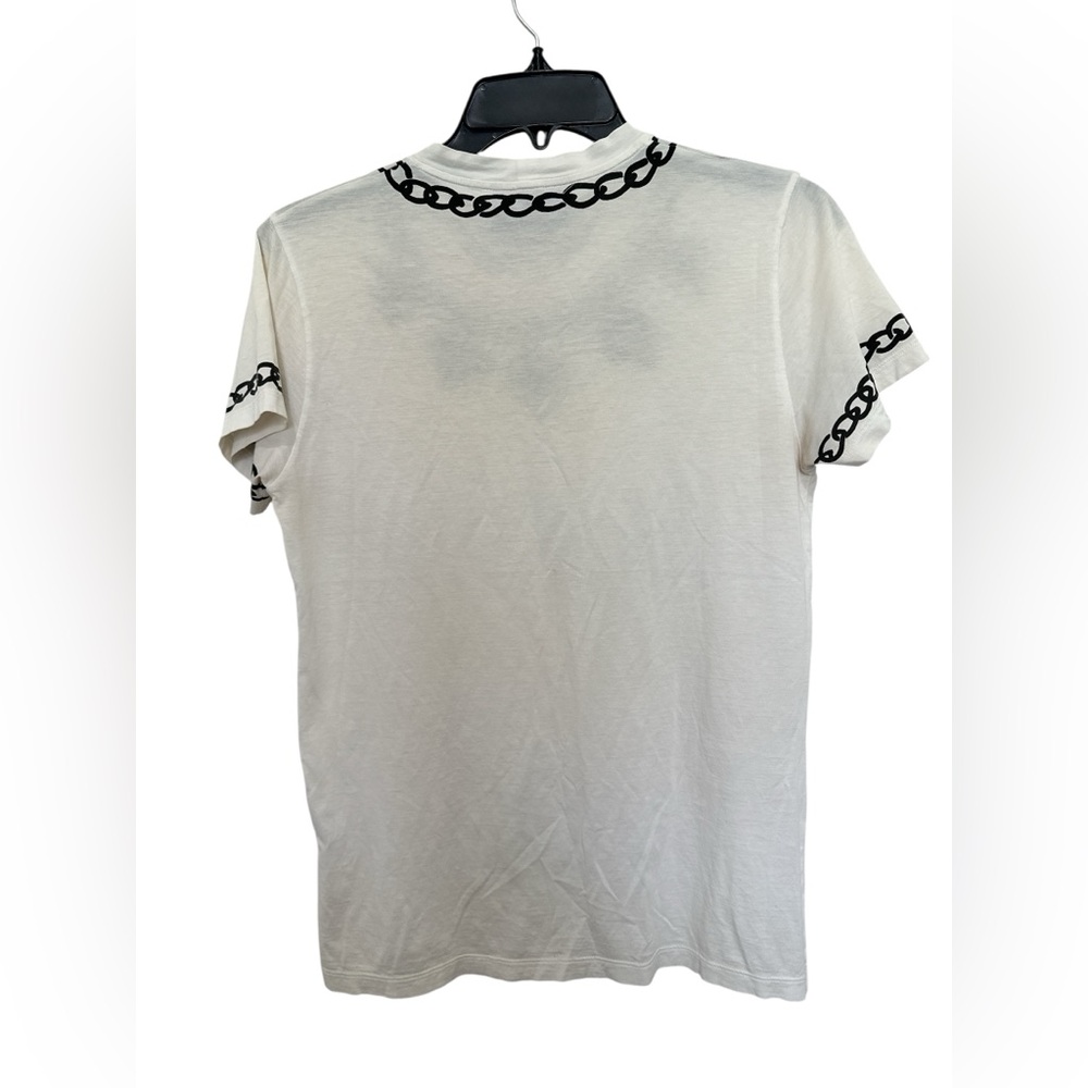 Yves Saint Laurent white cotton t-shirt heart charm graphic vintage Size S - Picture 3 of 11